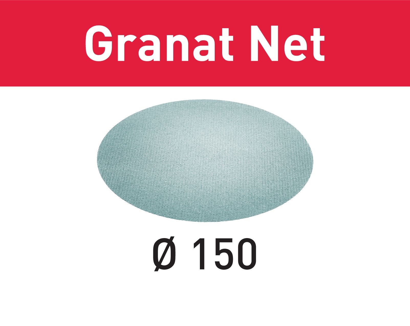 Schleifscheiben D 150 mm GRANAT NET für Spachtel, Füller, Farben, Lacke Schleifscheiben D 150 mm GRANAT NET für Spachtel, Füller, Farben, Lacke