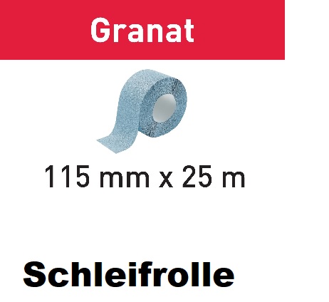 Schleifrolle 115x25 m GRANAT Schleifpapier Schleifrolle 115x25 m GRANAT Schleifpapier